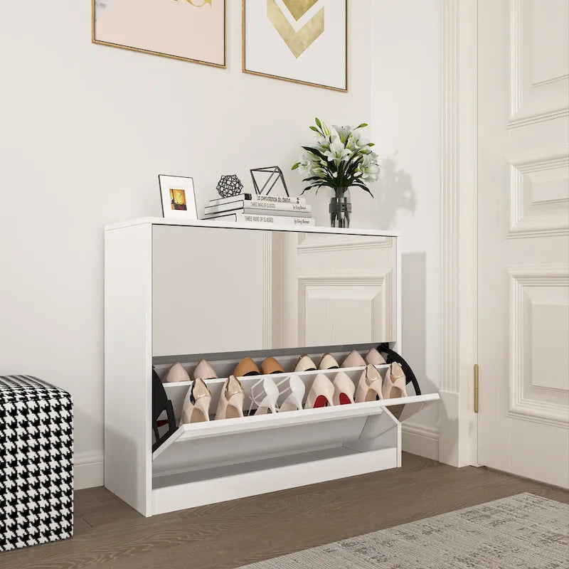 6-Tier Flip Door Shoe Storage Cabinet for Entryway and Bedroom
