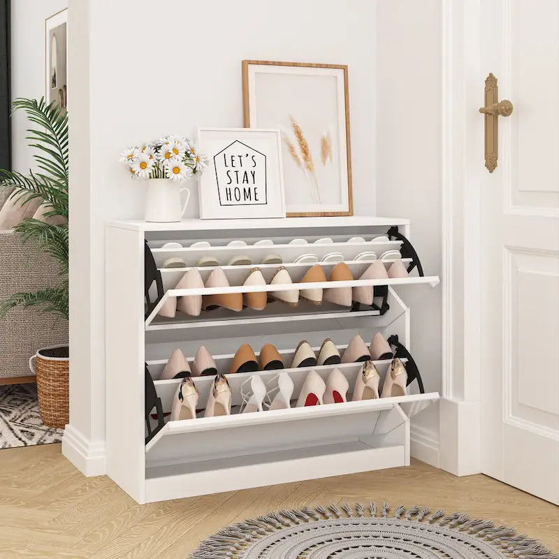 6-Tier Flip Door Shoe Storage Cabinet for Entryway and Bedroom