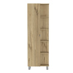 Mobile dispensa contenitore in legno di quercia da 62 pollici - 20.1" L x 62.2" A x 8.5" P