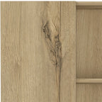 Mobile dispensa contenitore in legno di quercia da 62 pollici - 20.1" L x 62.2" A x 8.5" P