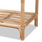 Natural Brown Rattan 3-Tier Display Shelf