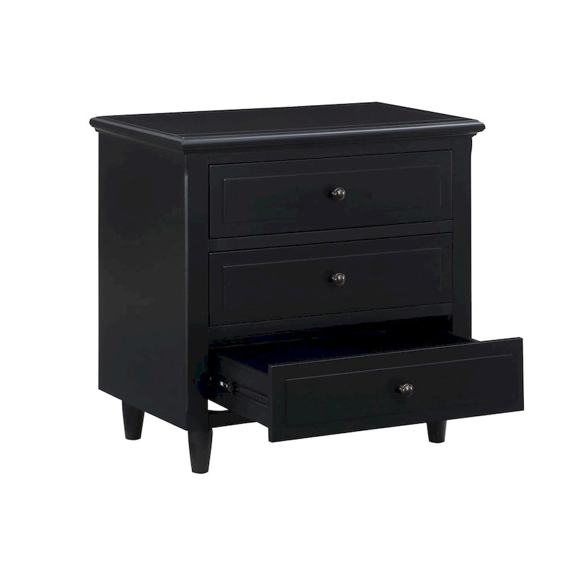 3-Drawer Nightstand with Storage Drawers
