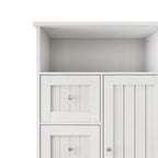Meuble de rangement de salle de bains sur pied avec 3 tiroirs et placard