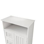 Meuble de rangement de salle de bains sur pied avec 3 tiroirs et placard