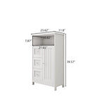 Meuble de rangement de salle de bains sur pied avec 3 tiroirs et placard