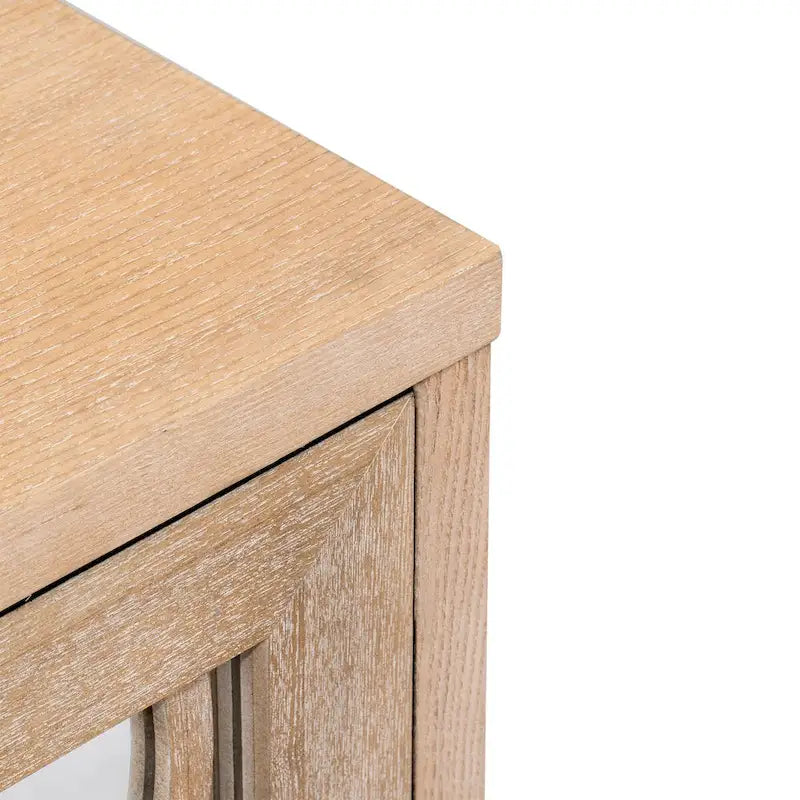 3-Door Mirrored Buffet Cabinet with Silver Handles