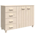 Credenza in legno massello di pino con cassetti e ante - 44.5 x 15.7 x 31.5"