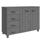 Credenza in legno massello di pino con cassetti e ante - 44.5 x 15.7 x 31.5"