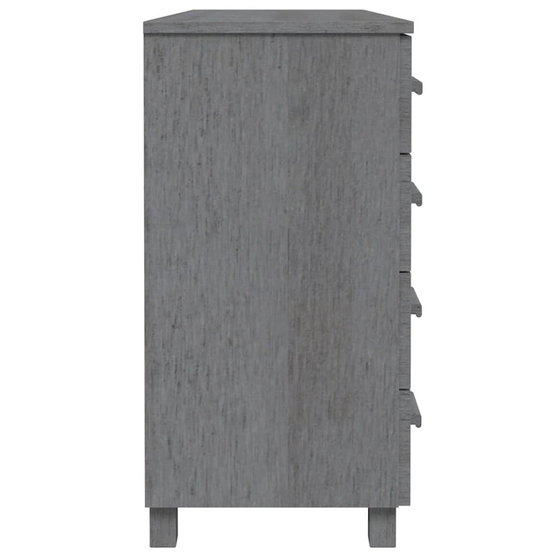 Credenza in legno massello di pino con cassetti e ante - 44.5 x 15.7 x 31.5"