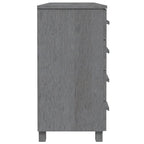 Credenza in legno massello di pino con cassetti e ante - 44.5 x 15.7 x 31.5"