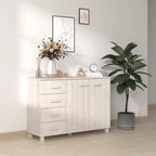Credenza in legno massello di pino con cassetti e ante - 44.5 x 15.7 x 31.5"