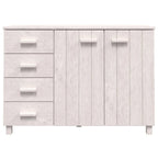 Credenza in legno massello di pino con cassetti e ante - 44.5 x 15.7 x 31.5"