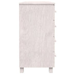 Credenza in legno massello di pino con cassetti e ante - 44.5 x 15.7 x 31.5"