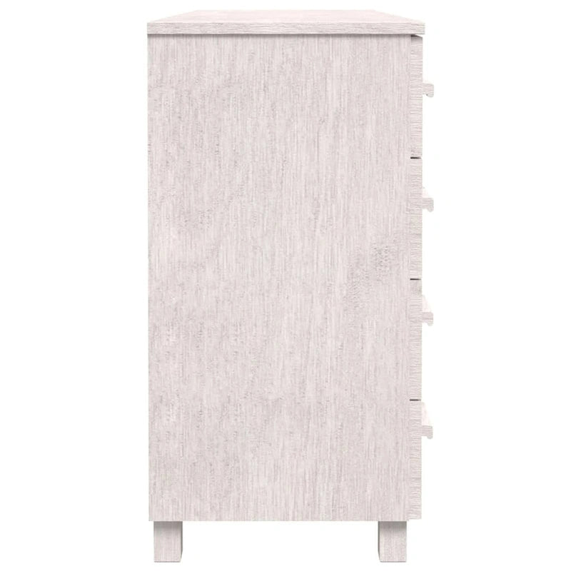 Credenza in legno massello di pino con cassetti e ante - 44.5 x 15.7 x 31.5"