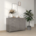 Credenza in legno massello di pino con cassetti e ante - 44.5 x 15.7 x 31.5"