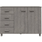 Credenza in legno massello di pino con cassetti e ante - 44.5 x 15.7 x 31.5"
