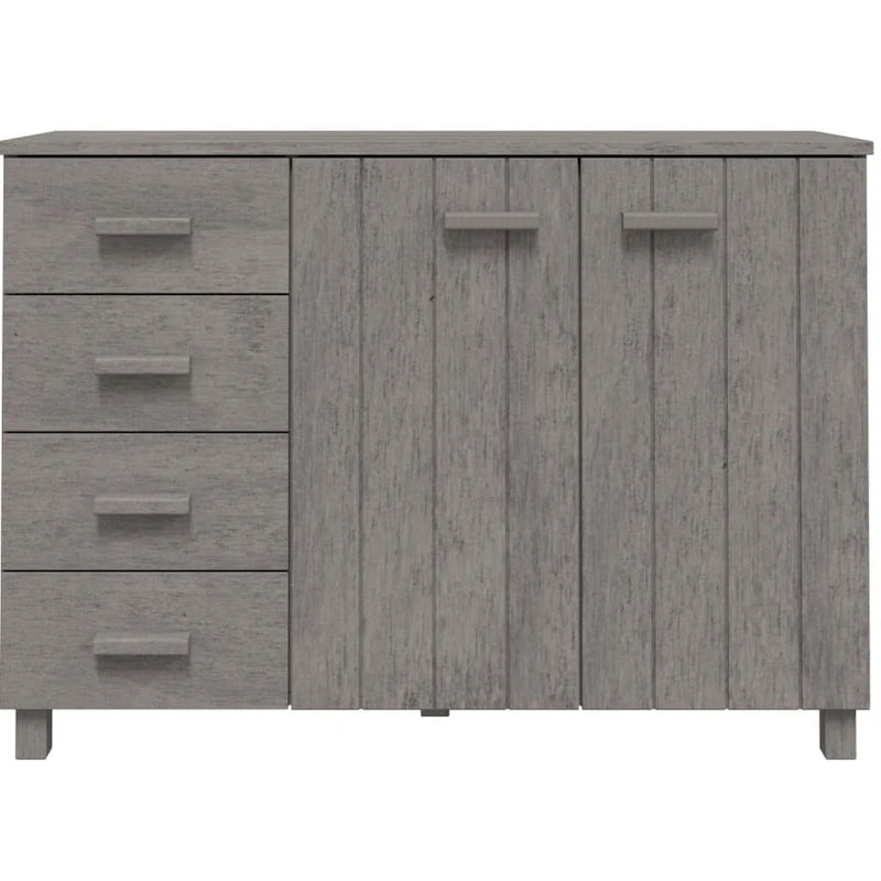 Credenza in legno massello di pino con cassetti e ante - 44.5 x 15.7 x 31.5"