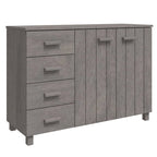 Credenza in legno massello di pino con cassetti e ante - 44.5 x 15.7 x 31.5"