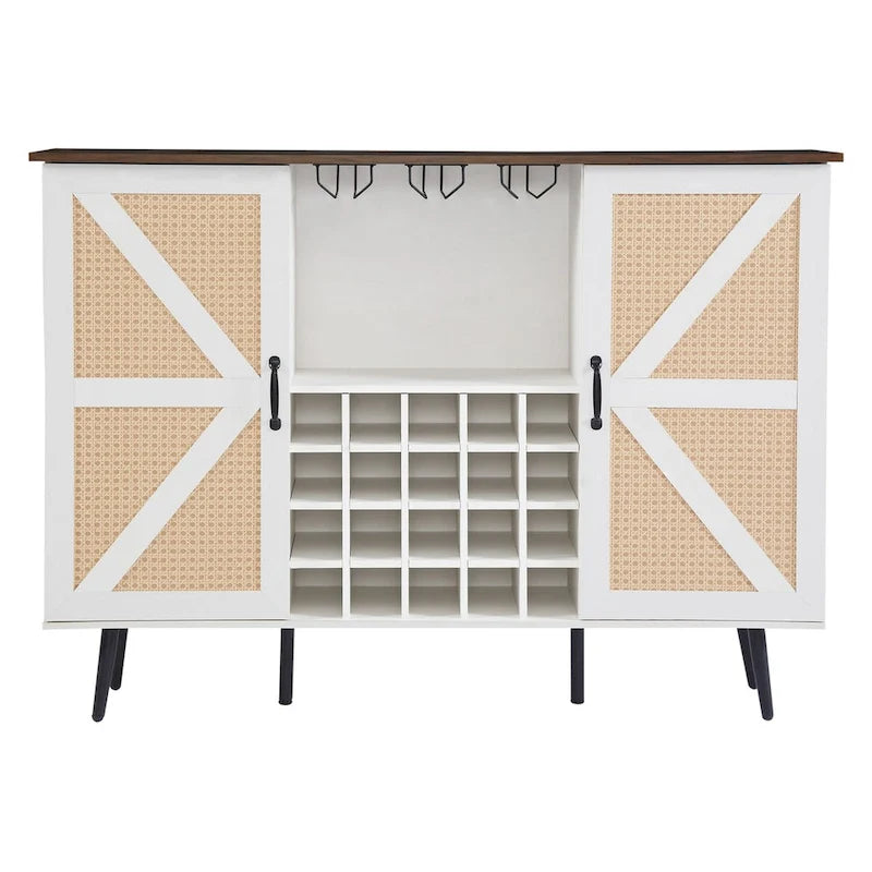 Freestanding Wine Rack Sideboard Cabinet with Storage