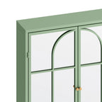 Two-Door Wall Cabinet with Mirror – 23.62" W, Three-Tier Storage, Green