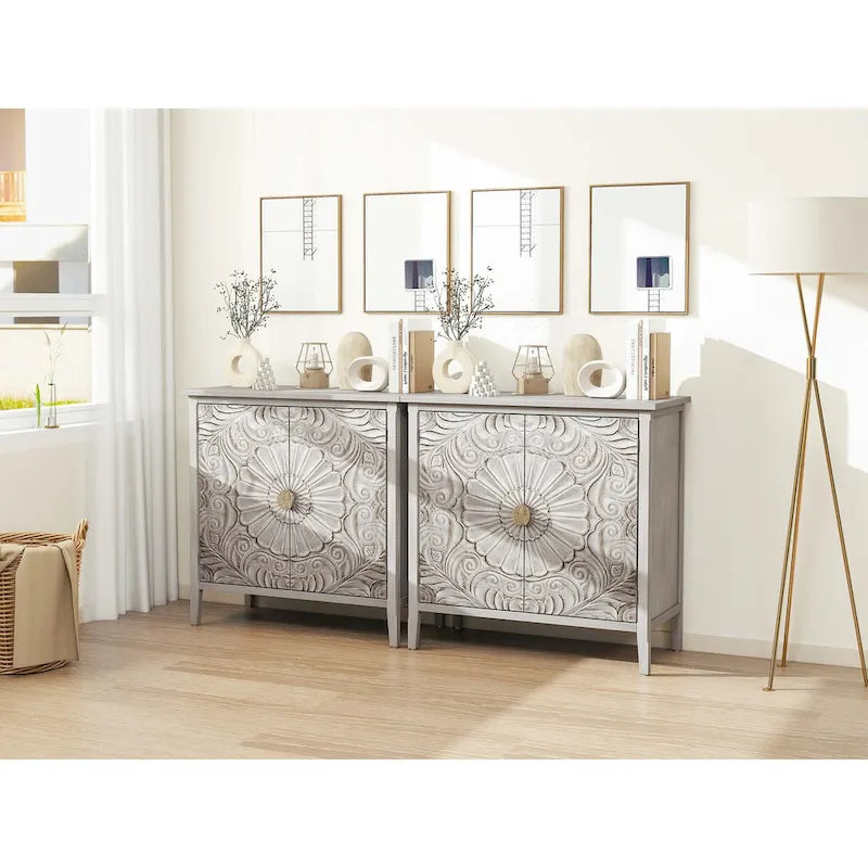 2-Door Storage Cabinet for Bedroom, Living Room & Study