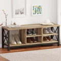 Panca portascarpe da ingresso con vani contenitore - 47.24"W x 14.17"D x 18.11"H