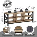 Panca portascarpe da ingresso con vani contenitore - 47.24"W x 14.17"D x 18.11"H