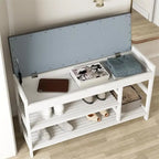 Entryway Storage Bench with Shoe Rack - 11.4D x 36W x 19.7H