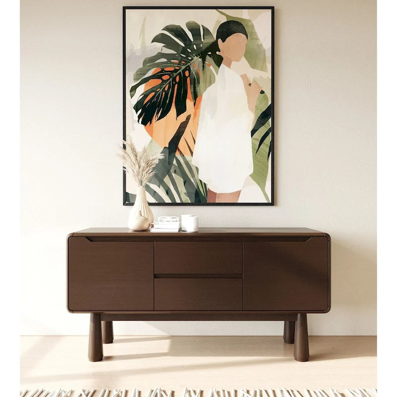 Modern Dark Acacia Wood Buffet