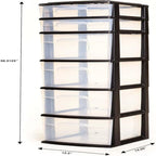 Organizer contenitore in plastica con 6 cassetti