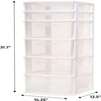 Organizer contenitore in plastica con 6 cassetti