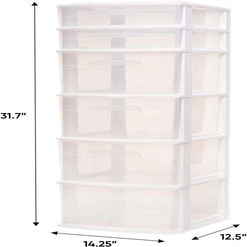 Organizer contenitore in plastica con 6 cassetti