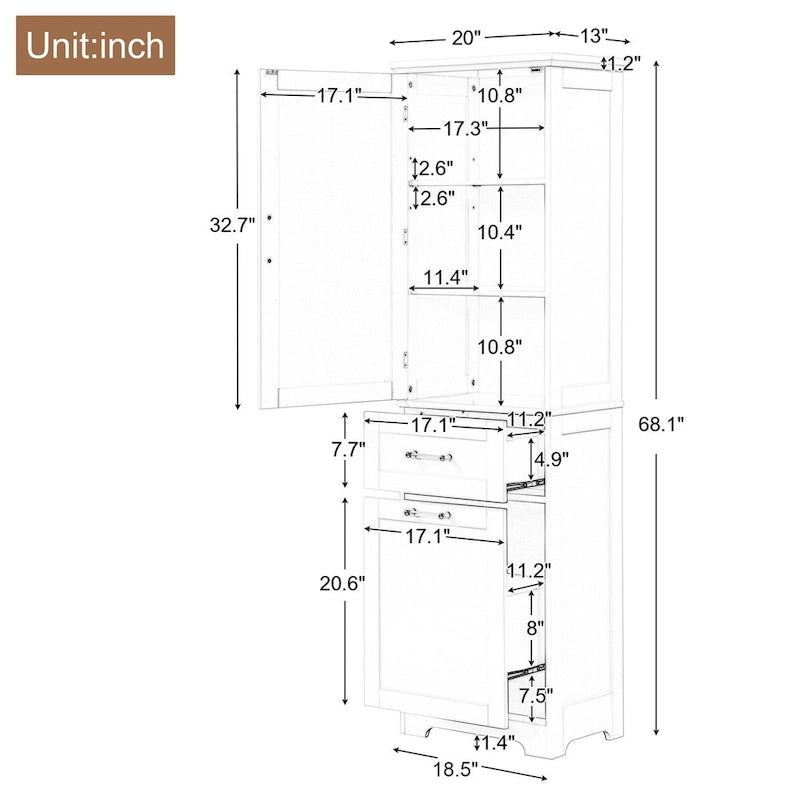 Tall Bathroom Storage Cabinet