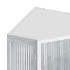 Meuble d'angle avec porte en verre trempé et étagères de rangement pour salle de bains, salon et chambre