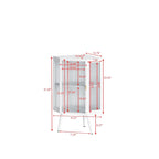 Meuble d'angle avec porte en verre trempé et étagères de rangement pour salle de bains, salon et chambre