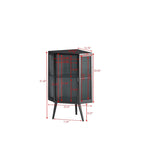 Meuble d'angle avec porte en verre trempé et étagères de rangement pour salle de bains, salon et chambre