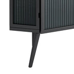 Meuble d'angle avec porte en verre trempé et étagères de rangement pour salle de bains, salon et chambre
