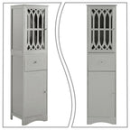 Wooden Bathroom Storage Cabinet with Acrylic Door Panel