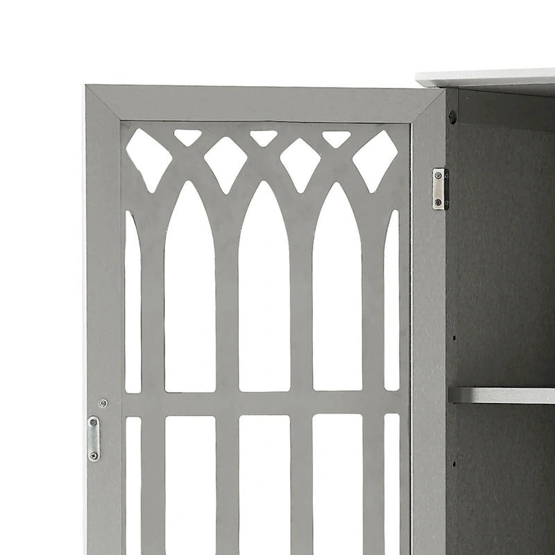 Wooden Bathroom Storage Cabinet with Acrylic Door Panel