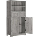 Tall Storage Cabinet with Drawers and Cupboard - 11.8D x 23.6W x 49.2H