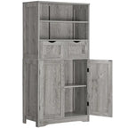 Tall Storage Cabinet with Drawers and Cupboard - 11.8D x 23.6W x 49.2H