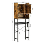 Over the Toilet Storage Cabinet with Shelves and Door