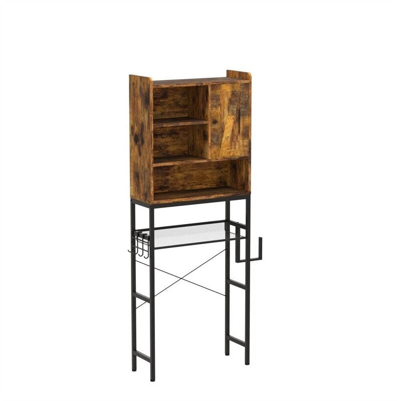 Over the Toilet Storage Cabinet with Shelves and Door