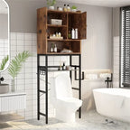 Over the Toilet Storage Cabinet with Shelves and Door