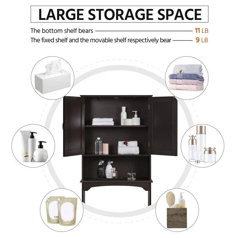Over the Toilet Storage Cabinet with Adjustable Shelf