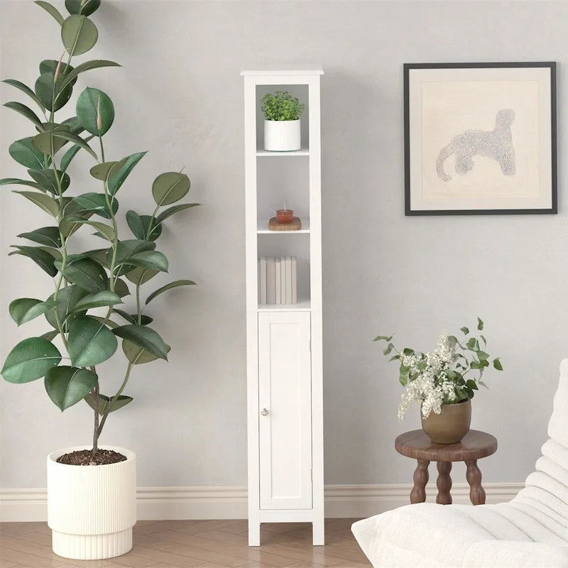 Tall Bathroom Storage Cabinet with Adjustable Shelves