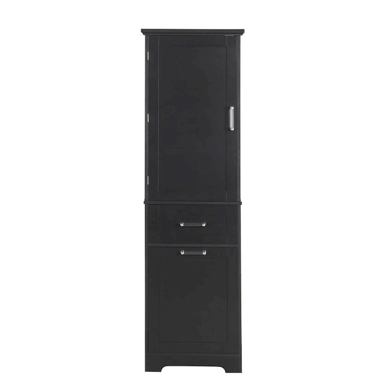 Tall Bathroom Storage Cabinet with Drawers and Adjustable Shelf