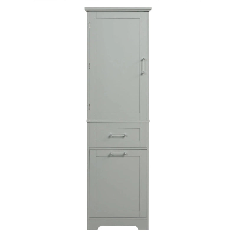 Tall Bathroom Storage Cabinet with Drawers and Adjustable Shelf