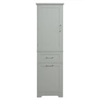 Tall Bathroom Storage Cabinet with Drawers and Adjustable Shelf