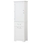 Tall Bathroom Storage Cabinet with Drawers and Adjustable Shelf